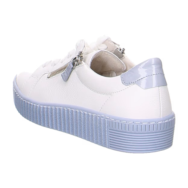 gabor sneaker zip women's | white/blue
