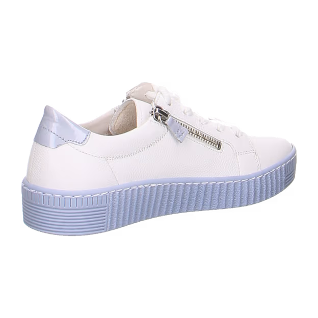 gabor sneaker zip women's | white/blue