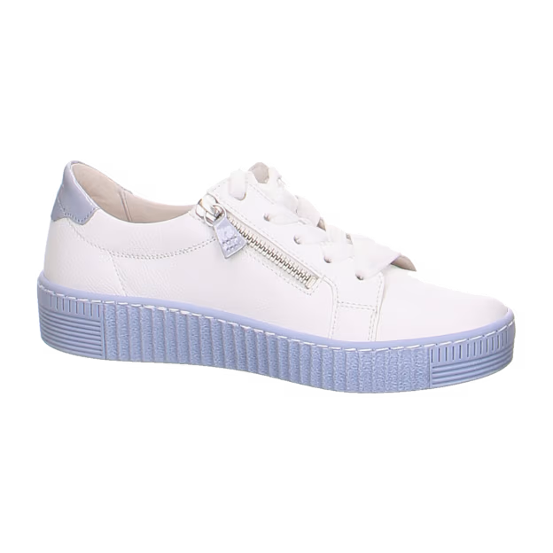 gabor sneaker zip women's | white/blue