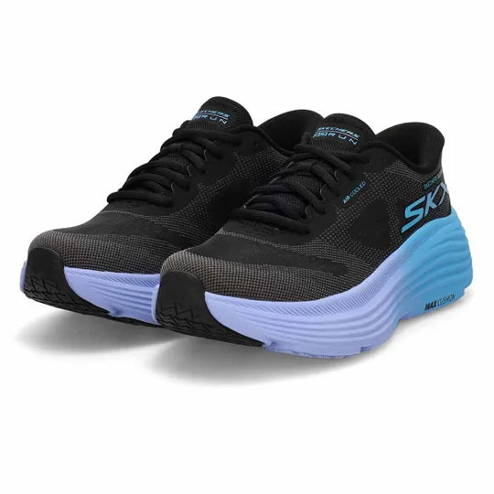 skechers slip-ins: max cushioning endeavour - hallandale women's | black blue
