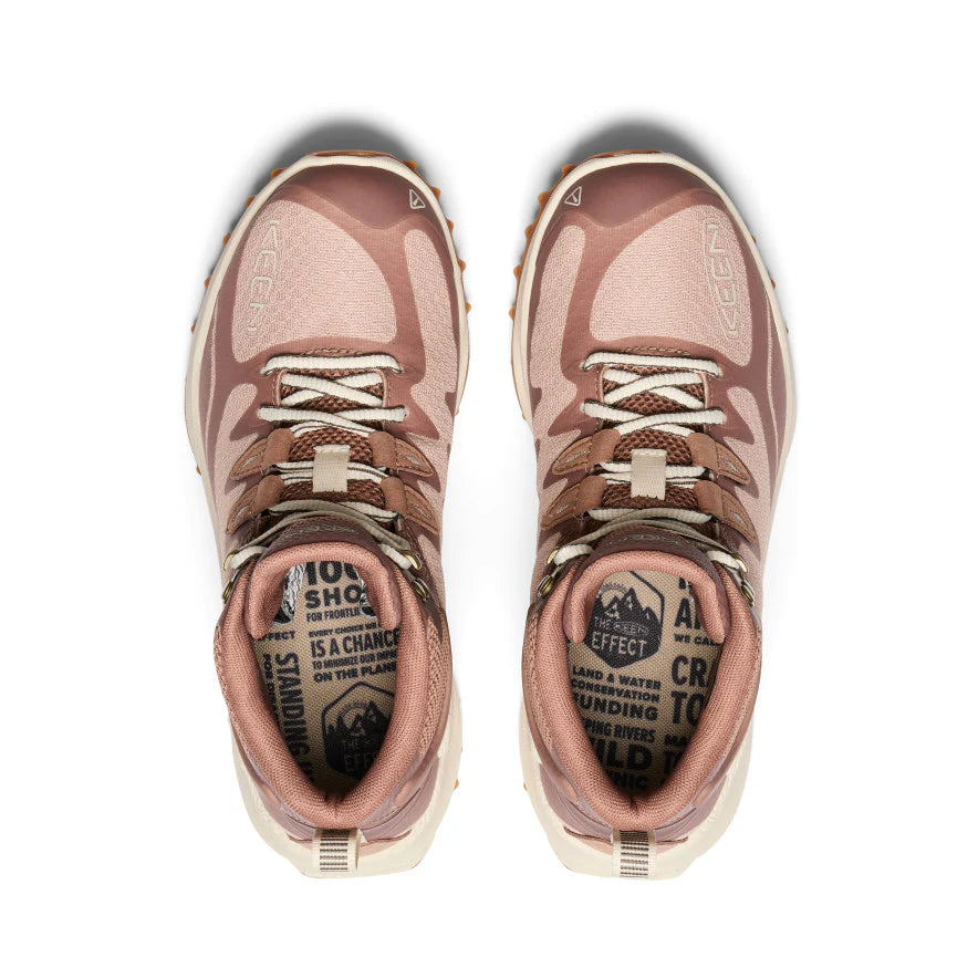 keen zionic waterproof hiking women's | warm taupe/birch