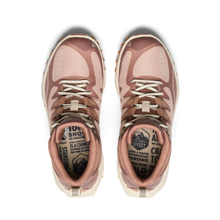 keen zionic waterproof hiking women's | warm taupe/birch