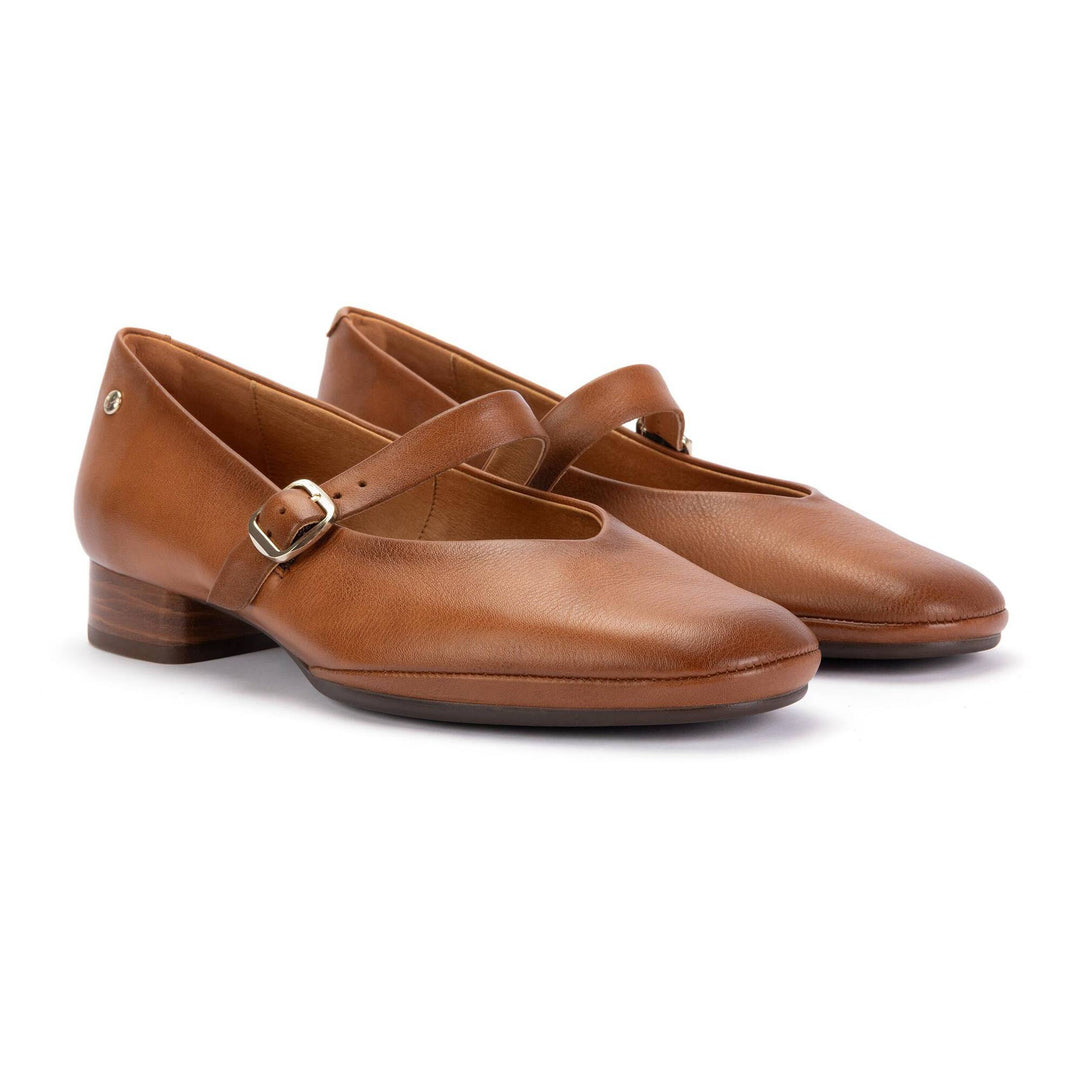 pikolinos ubeda mary jane heeled ballet women's | brandy