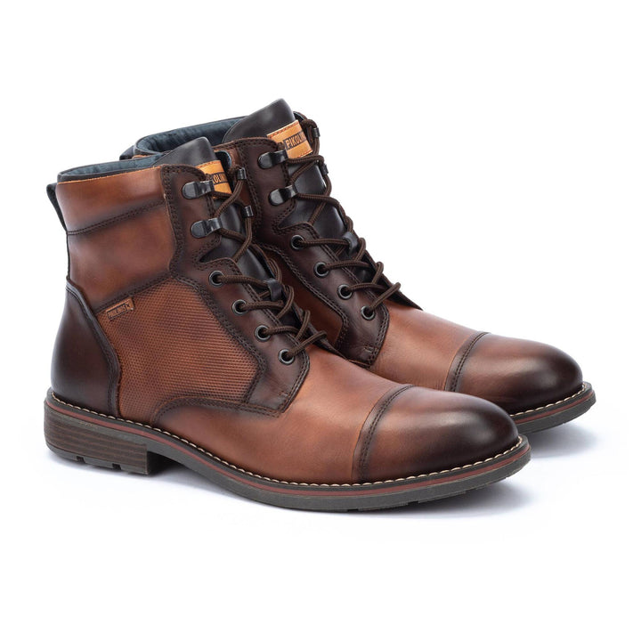 pikolinos york side zip laceup boot men's | cuero