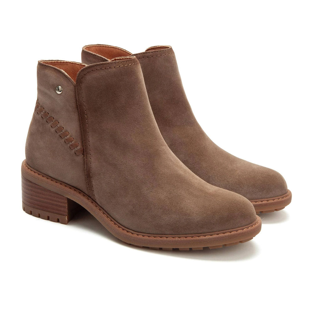 pikolinos medina mid-heel ankle boots women's | taupe