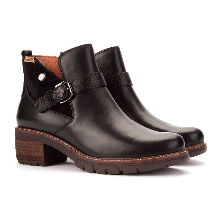 pikolinos san sebastia side zip buckle women's | black