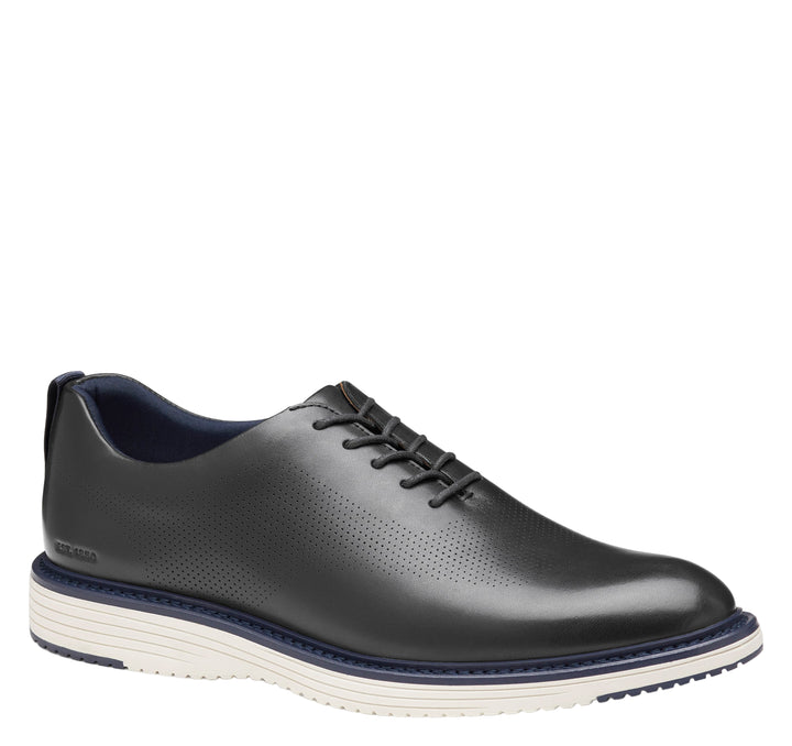 johnston murphy upton one-piece perfed plain toe men's | black
