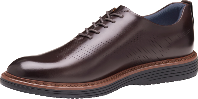 johnston murphy upton one-piece perfed plain toe men's | mahogany
