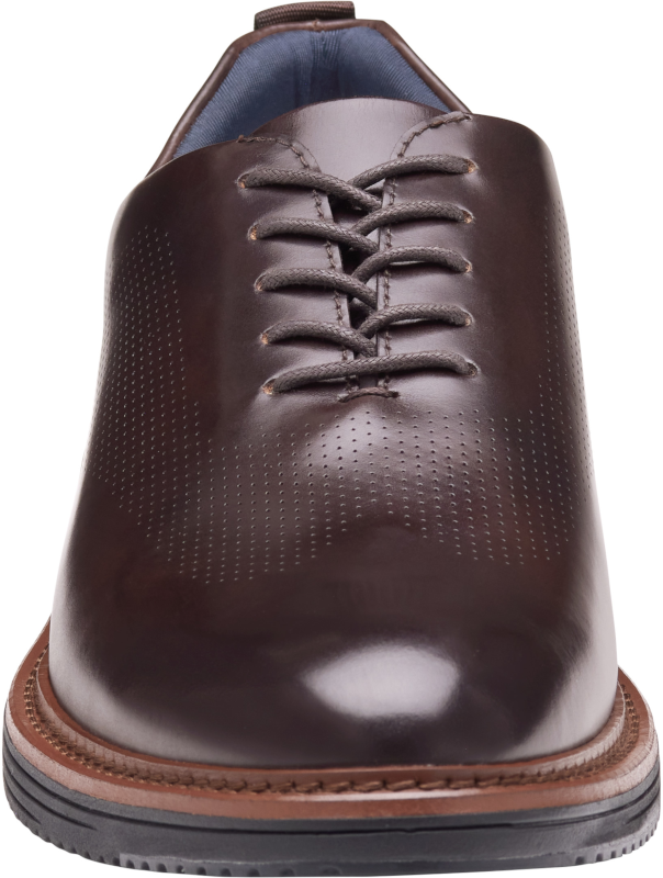 johnston murphy upton one-piece perfed plain toe men's | mahogany
