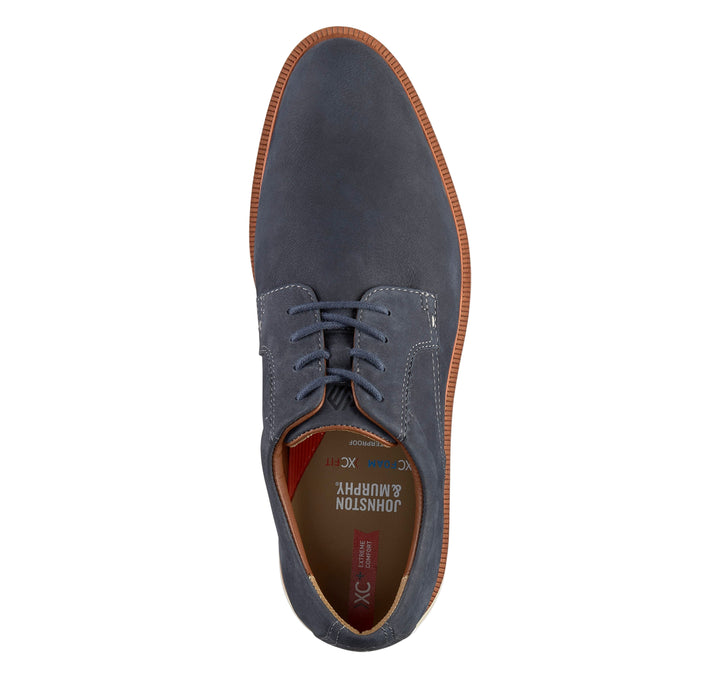 johnston murphy xc+™ parker plain toe men's | navy nubuck