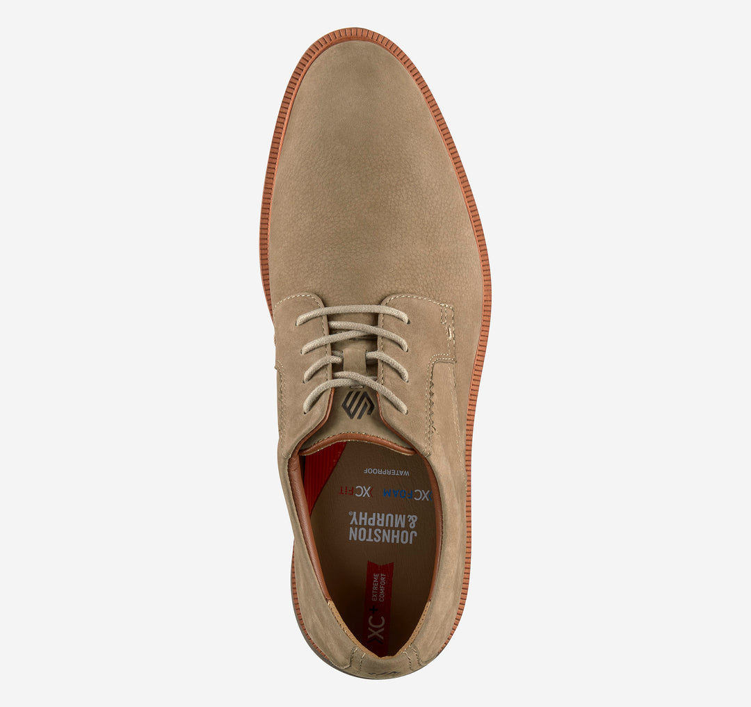 johnston & murphy xc parker plain toe men's | taupe nubuck