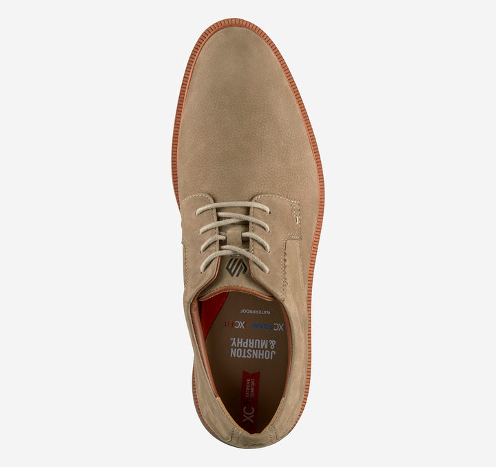 johnston & murphy xc parker plain toe men's | taupe nubuck