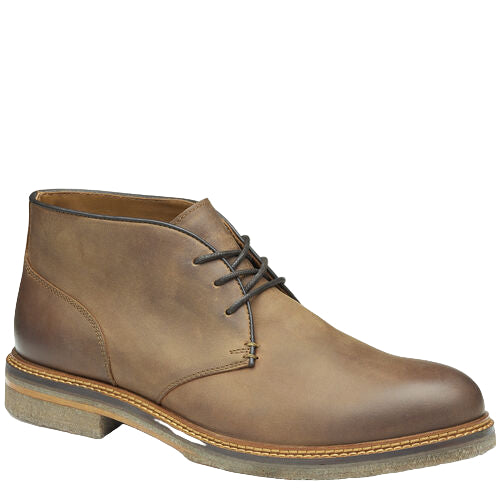johnston murphy calder chukka men's | brown oiled full grain