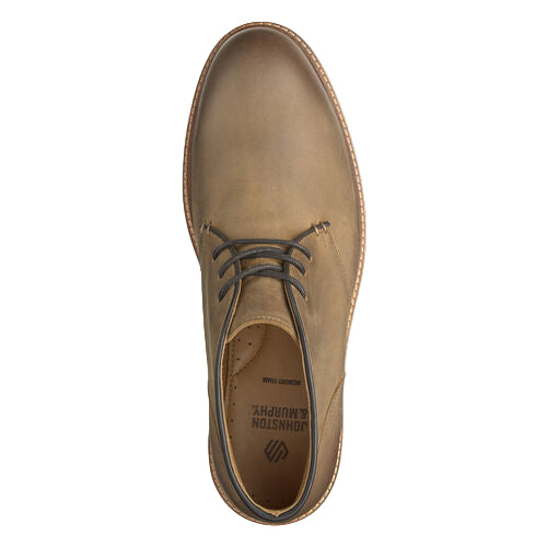 johnston murphy calder chukka men's | brown oiled full grain