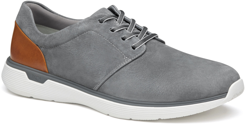 johnston murphy xc4 prentiss 2 plain toe men's | gray wp tumbled nubuck