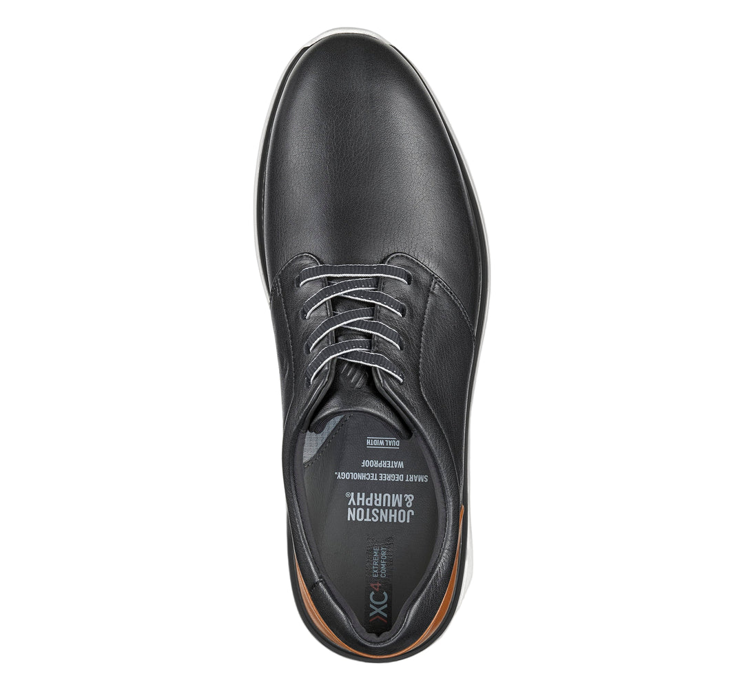 johnston murphy xc4® prentiss 2 plain toe men's | black wp full grain