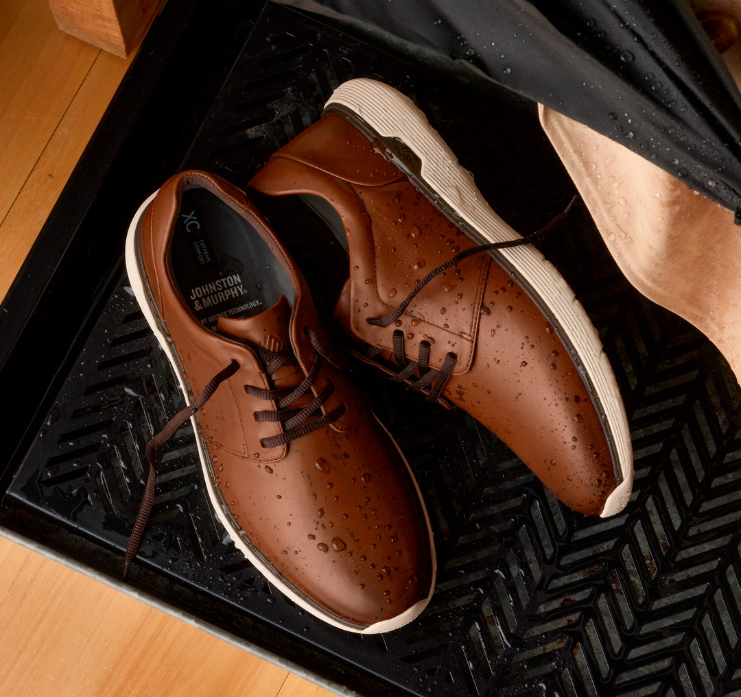 johnston murphy xc4 prentiss 2 plain men's | tan wp full grain