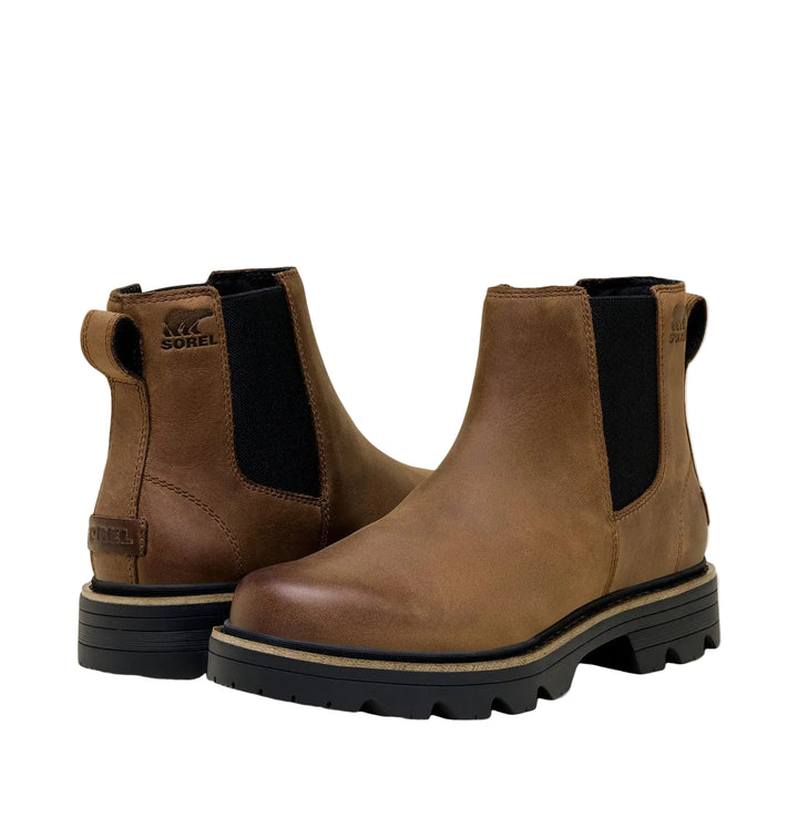 sorel revel rd chelsea waterproof women's | tobacco black