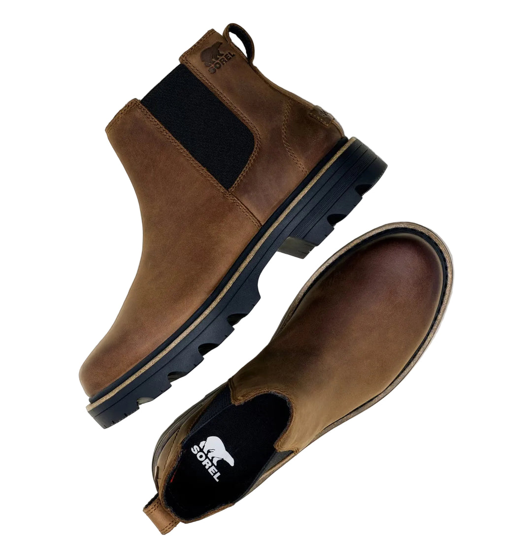 sorel revel rd chelsea waterproof women's | tobacco black