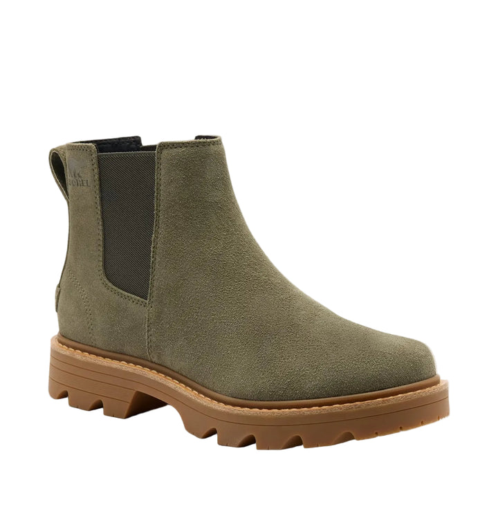 sorel revel rd chelsea waterproof women's | stone green gum 2