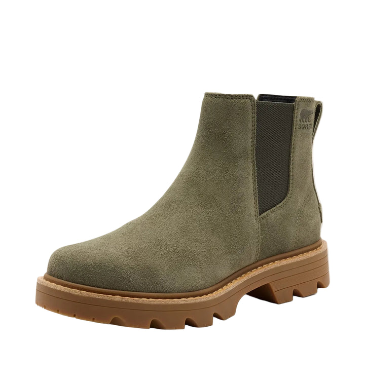 sorel revel rd chelsea waterproof women's | stone green gum 2