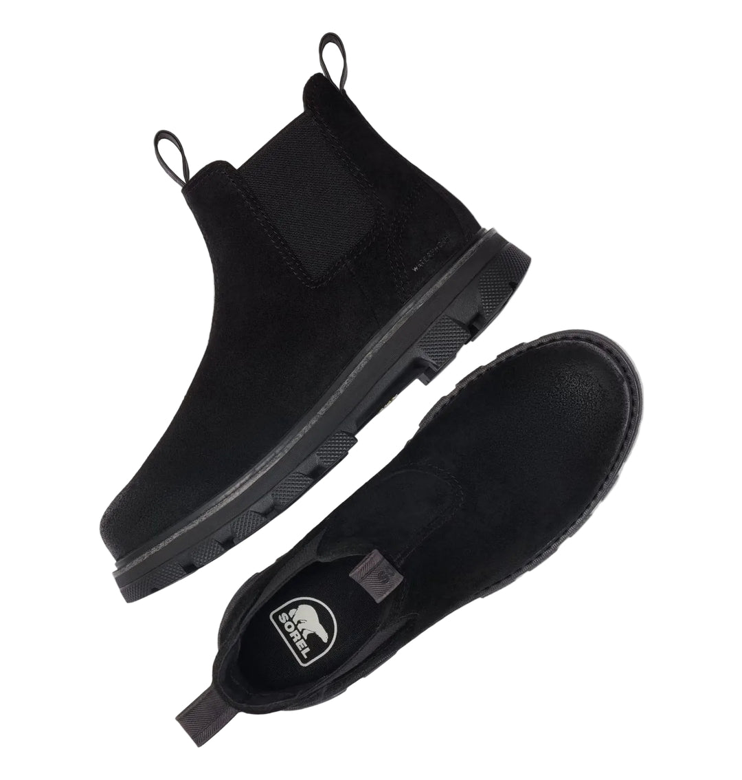 sorel lark-47 chelsea waterproof men's | black bleached ceramic