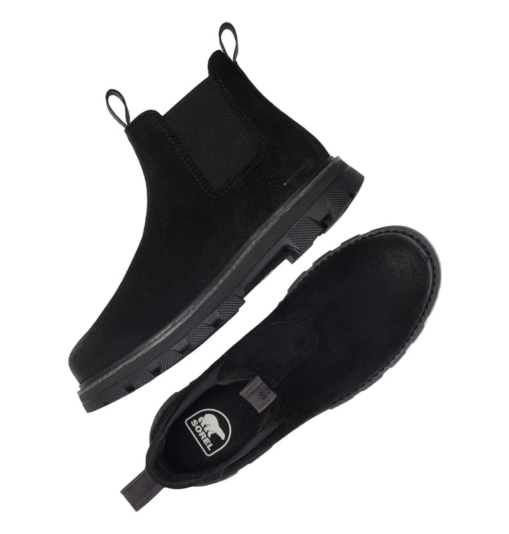 sorel lark-47 chelsea waterproof men's | black bleached ceramic