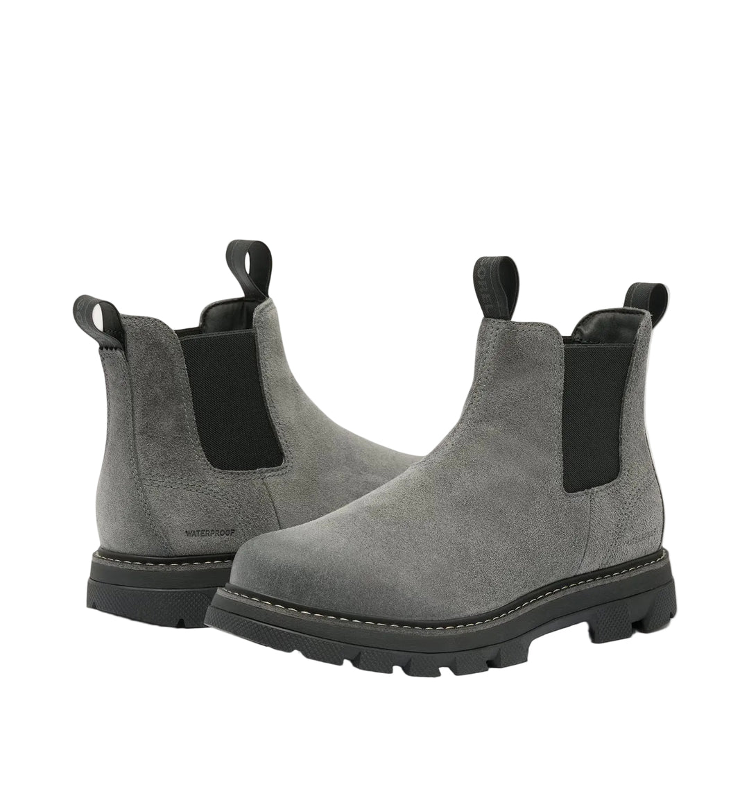 sorel lark-47 chelsea waterproof men's | grill black