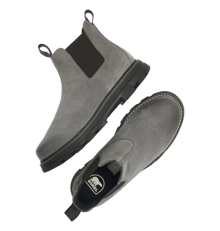sorel lark-47 chelsea waterproof men's | grill black