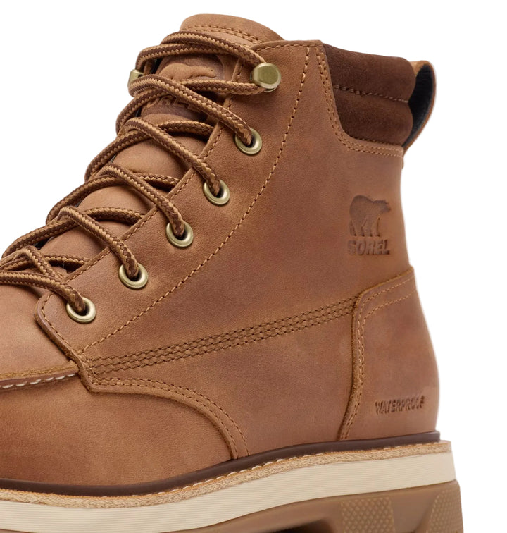 sorel lark-47 moc toe waterproof men's | velvet tan tobacco