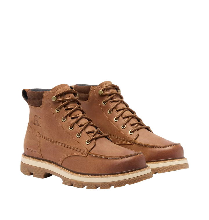 sorel lark-47 moc toe waterproof men's | velvet tan tobacco