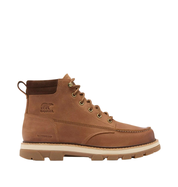 sorel lark-47 moc toe waterproof men's | velvet tan tobacco