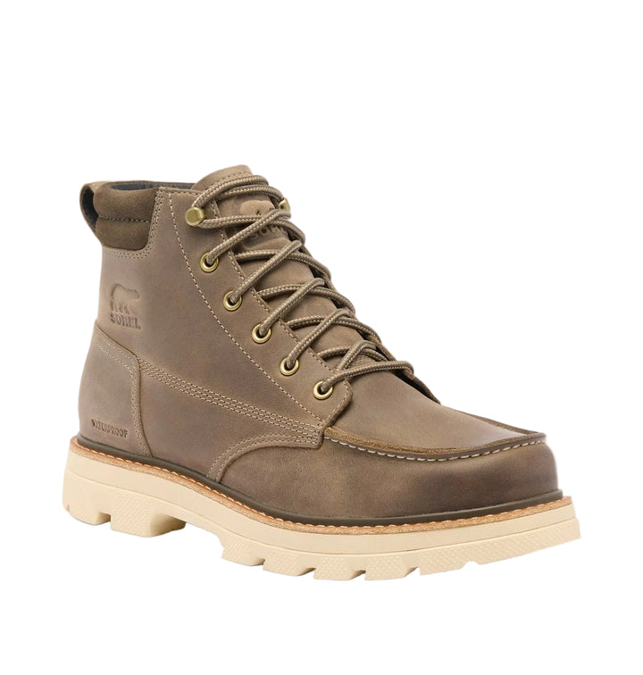 sorel lark-47 moc toe waterproof men's | wet sand major