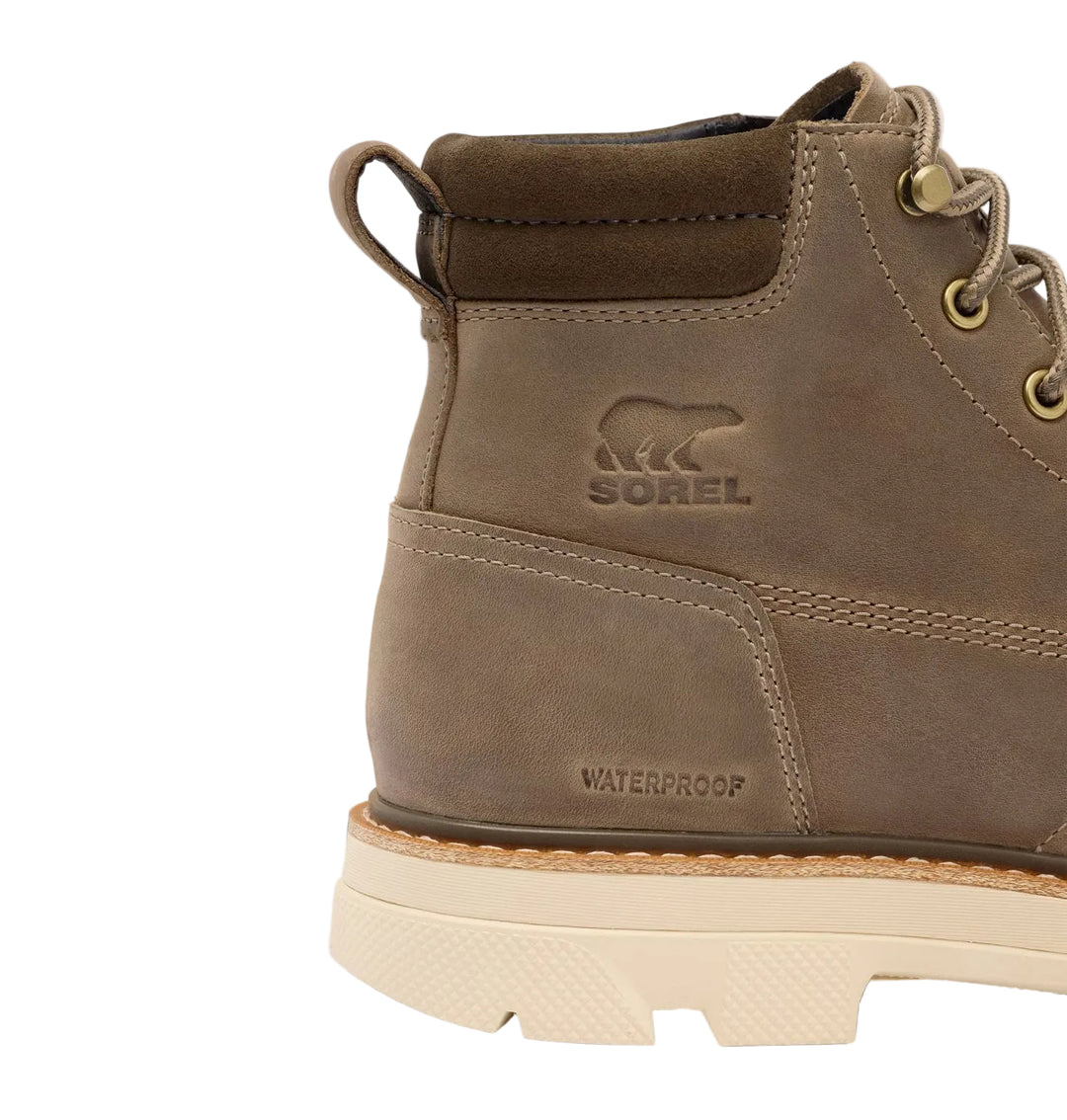 sorel lark-47 moc toe waterproof men's | wet sand major
