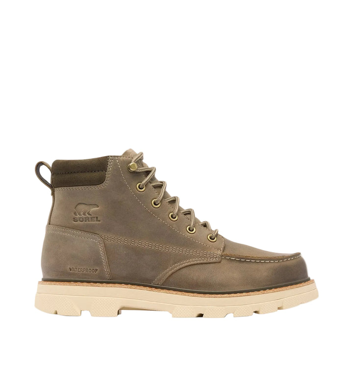 sorel lark-47 moc toe waterproof men's | wet sand major