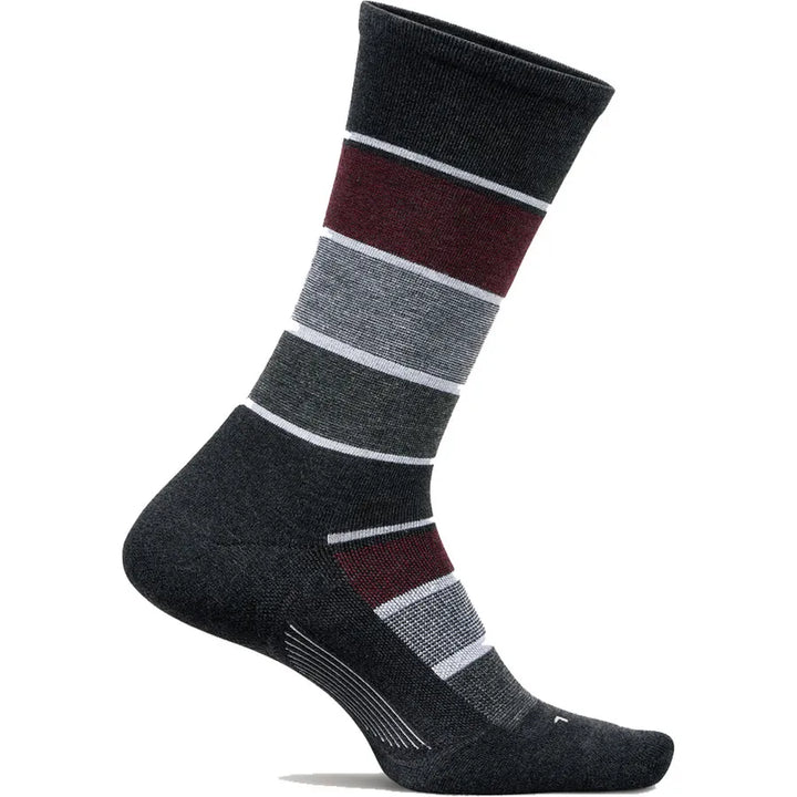 feetures everyday max cushion relaxed stripe men’s | relaxed stripe charcoal