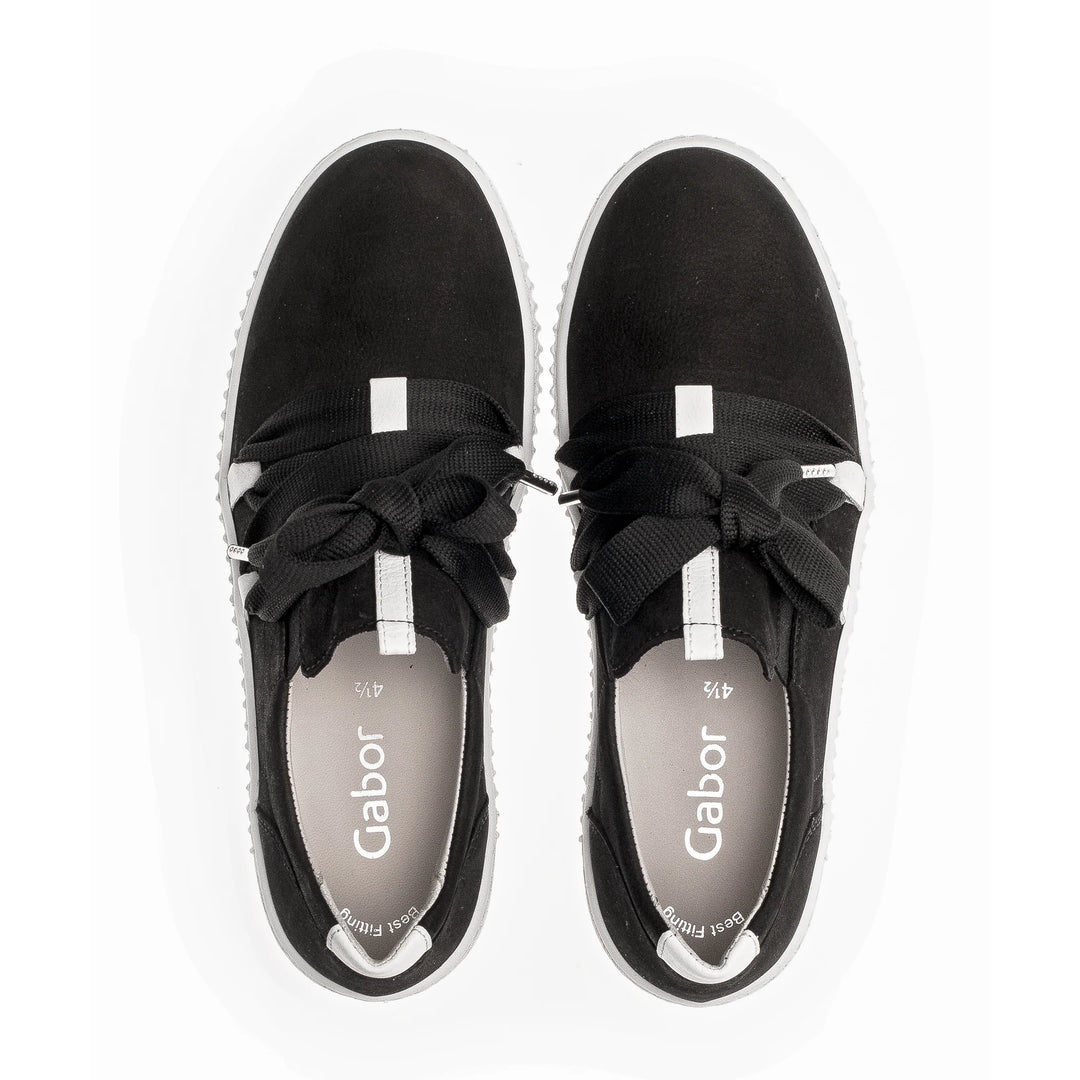gabor 73.333 sneaker women's | black white