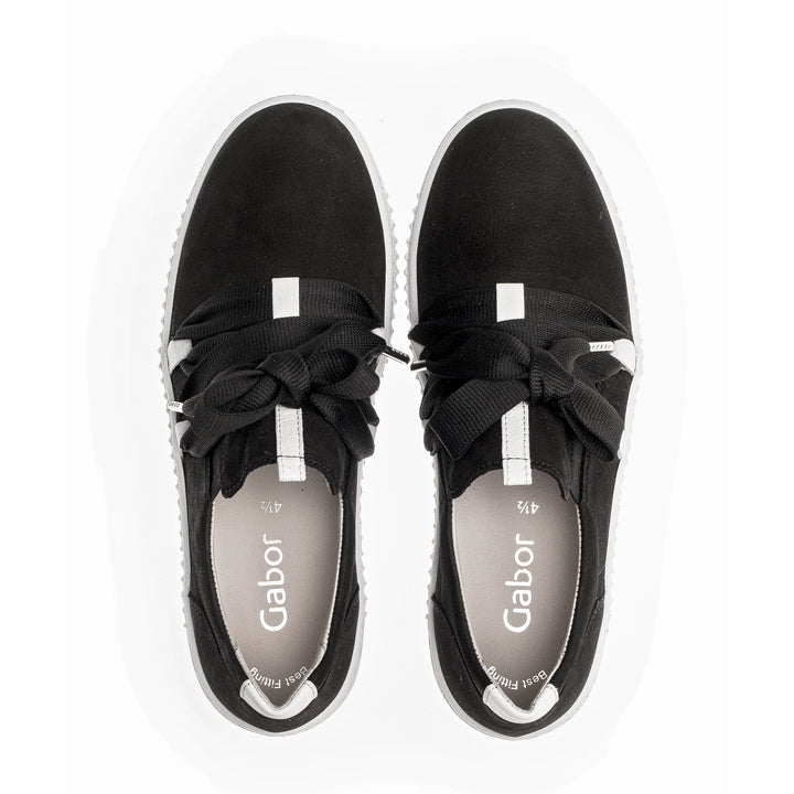 gabor 73.333 sneaker women's | black white