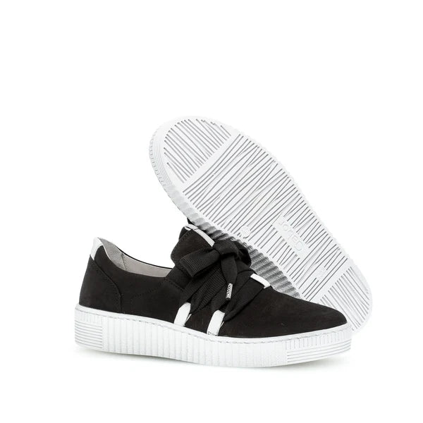 gabor 73.333 sneaker women's | black white