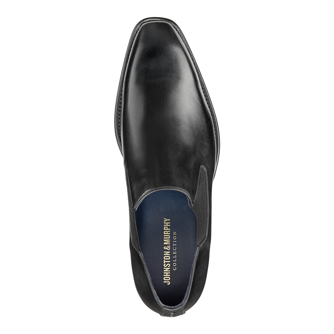johnston & murphy larson slip-on men's | black