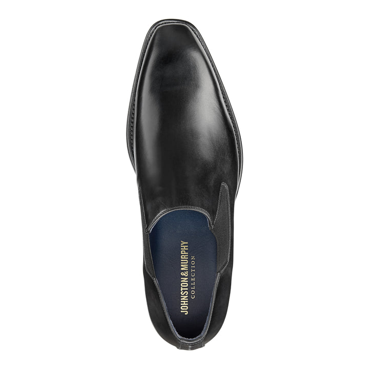 johnston & murphy larson slip-on men's | black