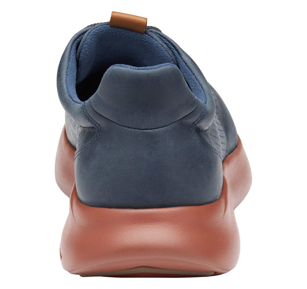 johnston murphy amherst 2.0 embossed u-throat men's | navy oiled full grain