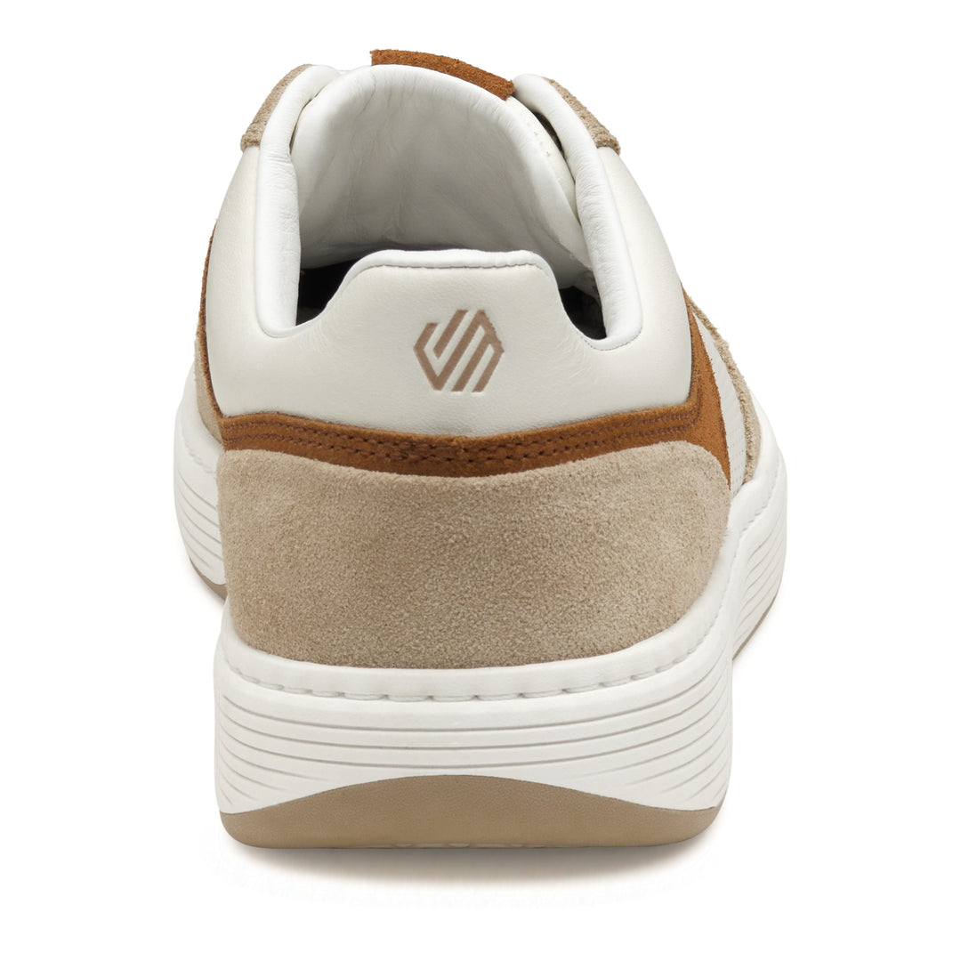 johnston & murphy dawson moc toe u-throat men's | white taupe