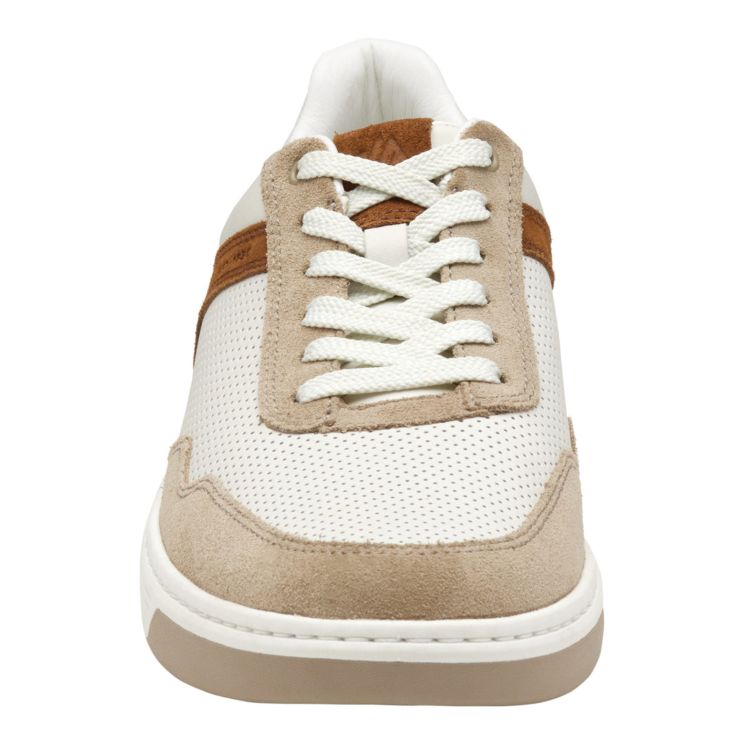 johnston & murphy dawson moc toe u-throat men's | white taupe