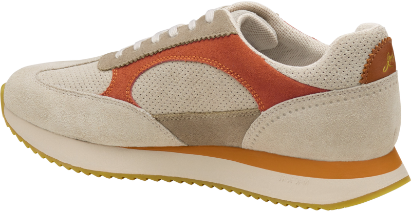 johnston murphy chase perfed t-toe men's | taupe/beige/rust suede