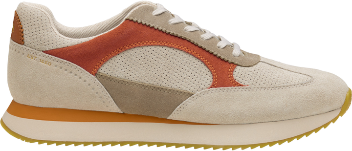 johnston murphy chase perfed t-toe men's | taupe/beige/rust suede