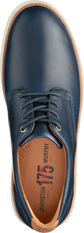 johnston murphy mcguffey 2 175th anniversary plain toe men's | navy oiled