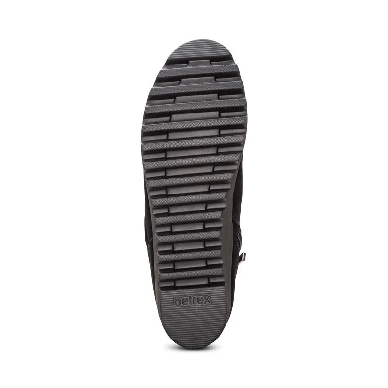 aetrex zoey slip-on women's | black