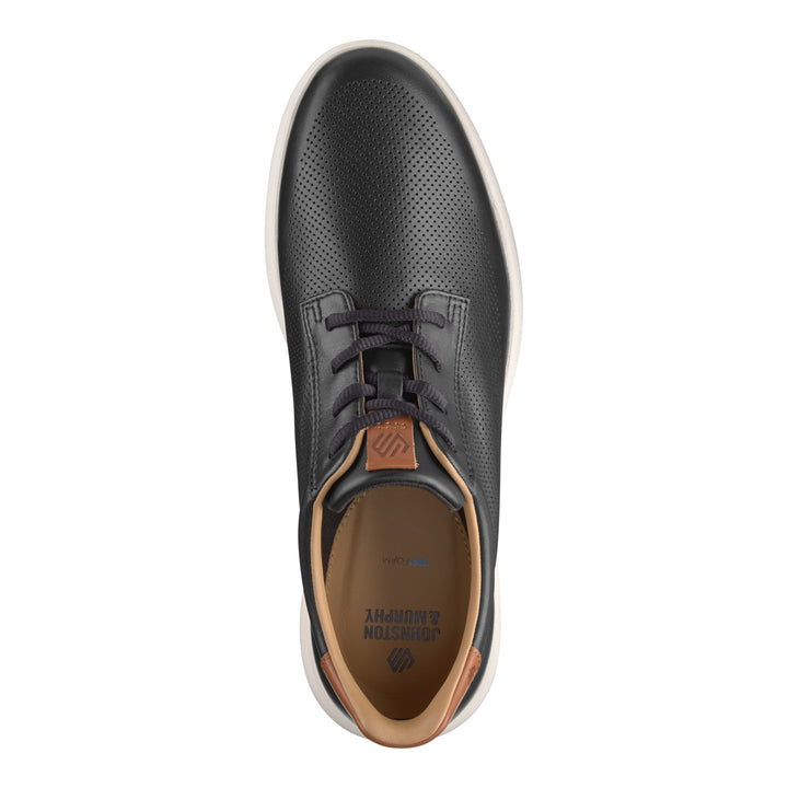 johnston & murphy ackerson perfed plain toe men's | black