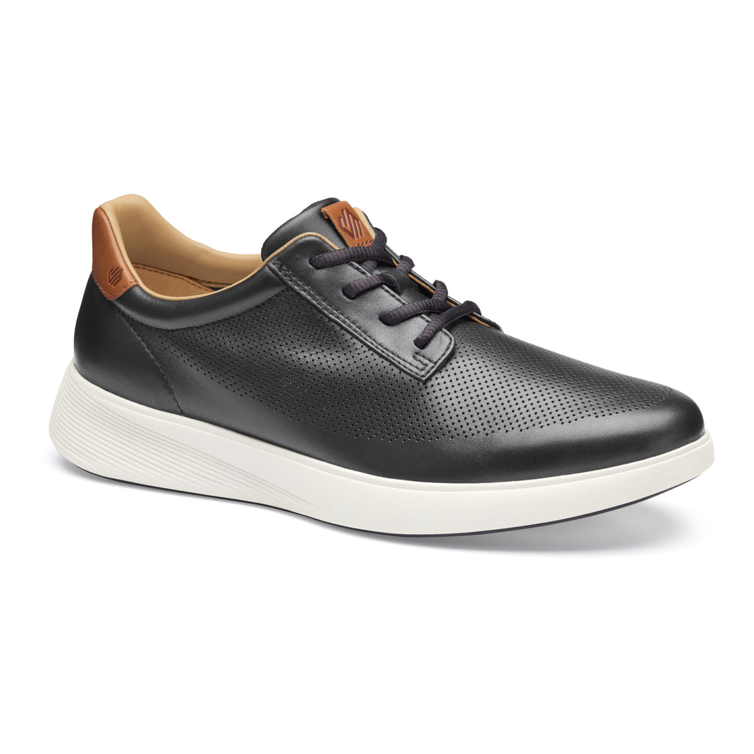 johnston & murphy ackerson perfed plain toe men's | black